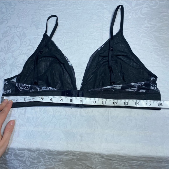 ALF Mesh Bralette A$$holes Live Forever Linda Finegold Printed Bra Skeleton GUC - Picture 3 of 9